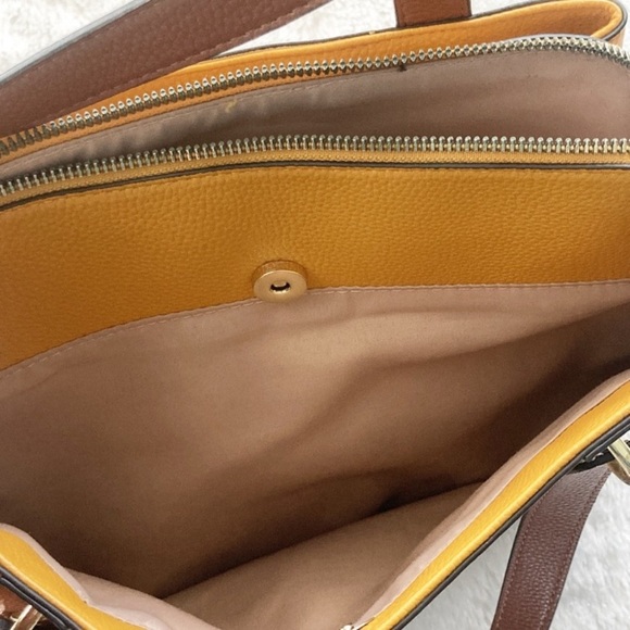 New Without Tags Nanette Lepore Yellow, Cream, and Brown Purse Handbag - Picture 12 of 14